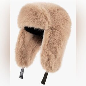 Faux Fur Trapper Hat NEW Mink color